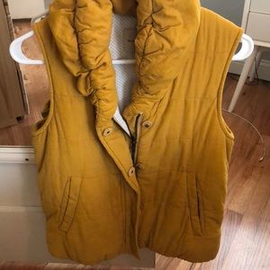 Anthro Yellow Puffy Vest
